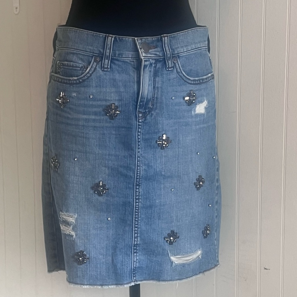 Loft jean skirt with bling